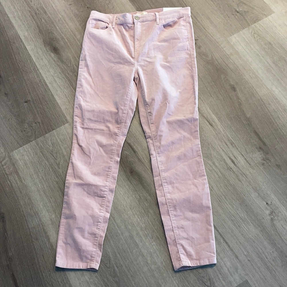 NWT LOFT High Rise Skinny Pink Cords